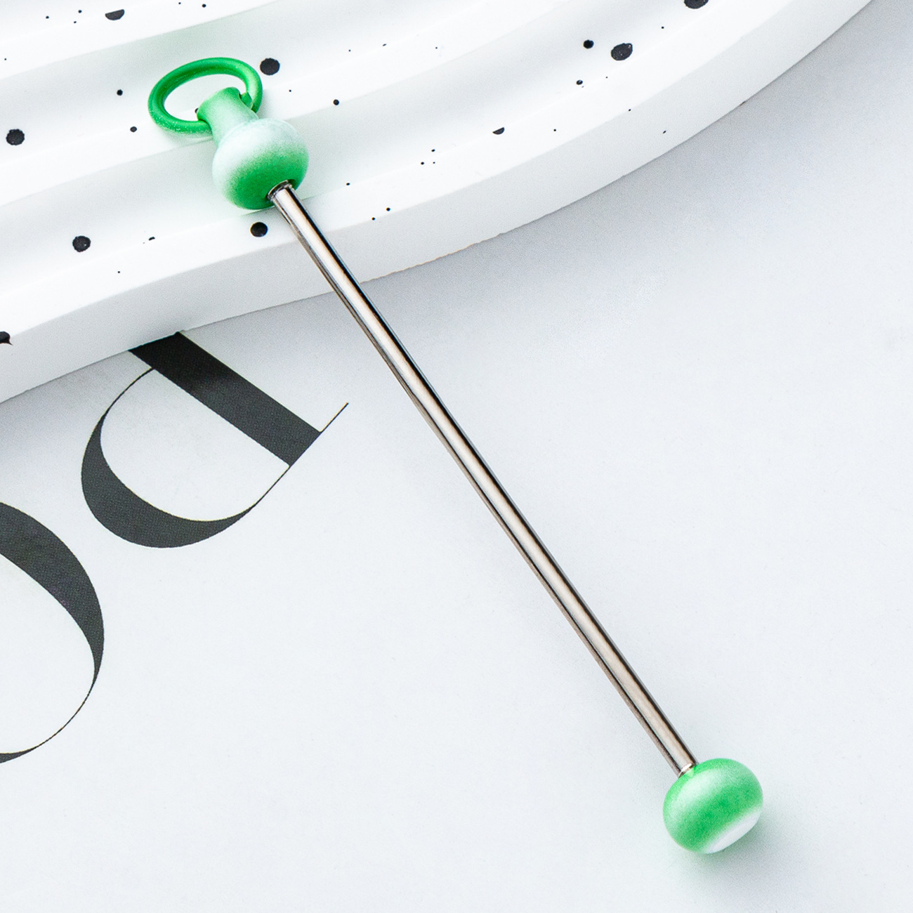 Picture of Creative New diy beaded pole in stock gradient color beaded keychain pole accessories pendant wholesale