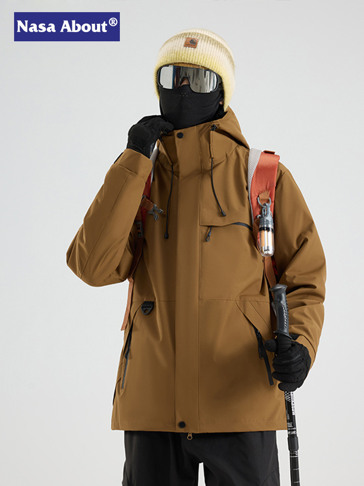 NASA Men's 3-in-1 Assault Jacket Spring and Autumn 2025 New Outdoor Three-in-One Mountaineering Cargo Jacket