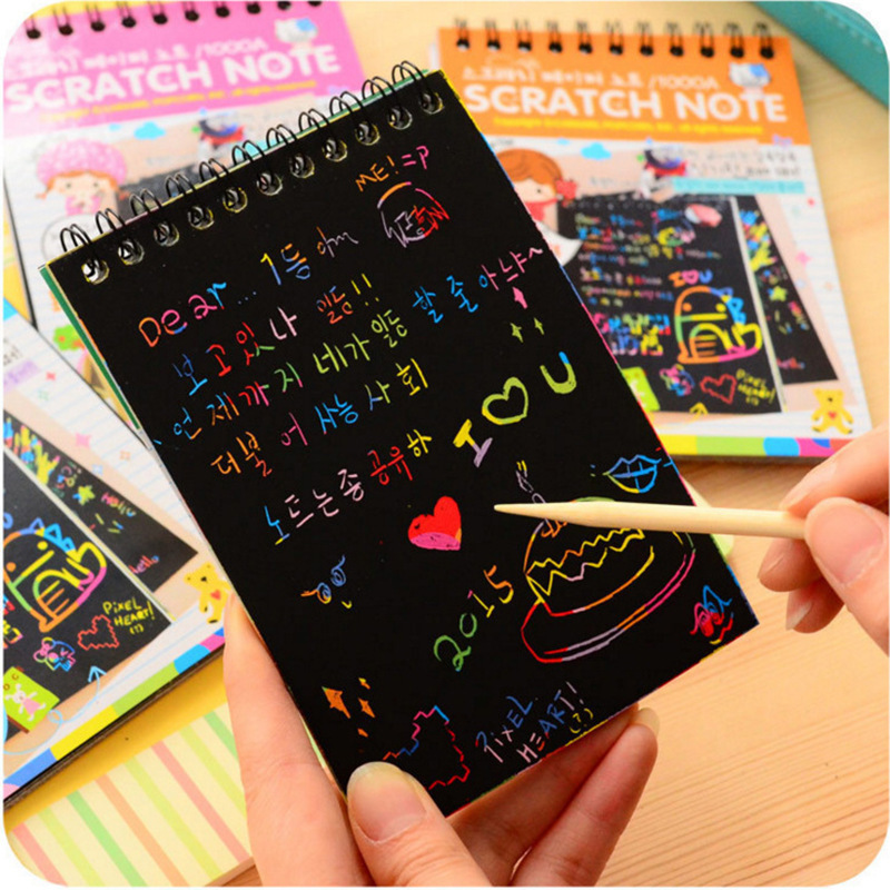 Picture of Children's DIY scratch painting book creative colorful graffiti book kindergarten art supplies wholesale student stationery Painting Book