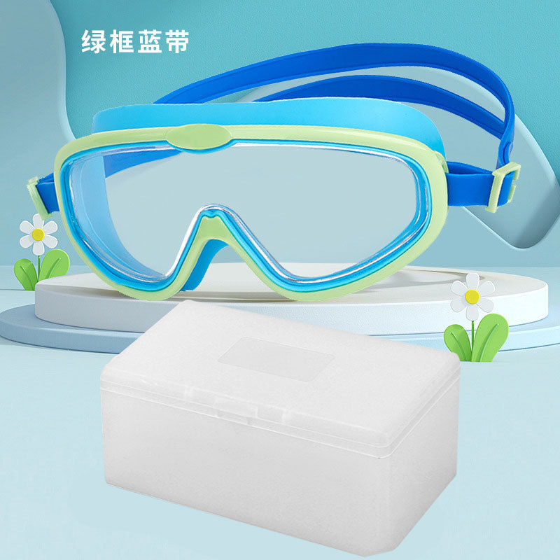 Picture of Children swimming goggles waterproof anti-fog cross-border new goggles HD large frame swimming glasses wholesale children swimming goggles
