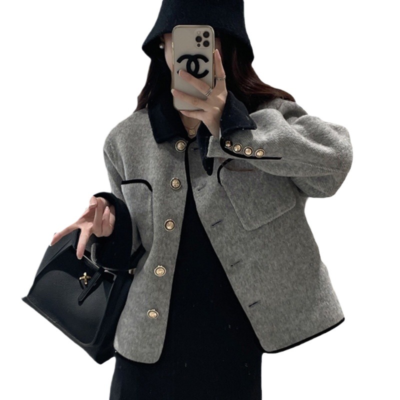Picture of Popular Slimming Large Size Acetate Mid-Length Suit Collar Windbreaker for Women Commuting Temperament Cross-Border Supply Factory Direct Sales