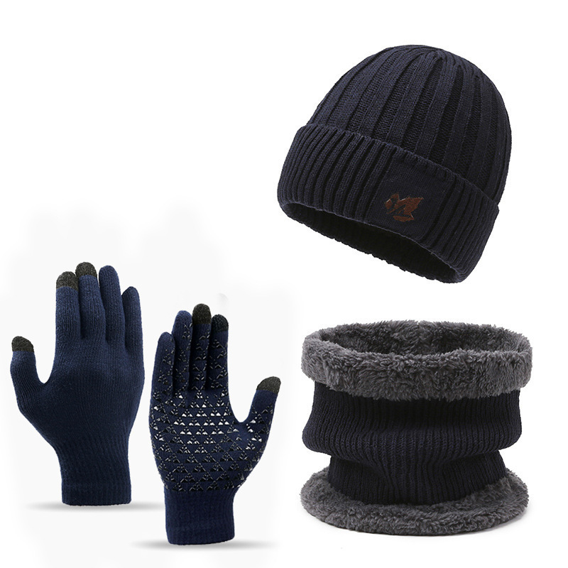 Picture of Hat Unisex Knitted Hat Scarf Hat Two-Piece Cap Ear Protection Cap Cycling Cold-Resistant Warm suit