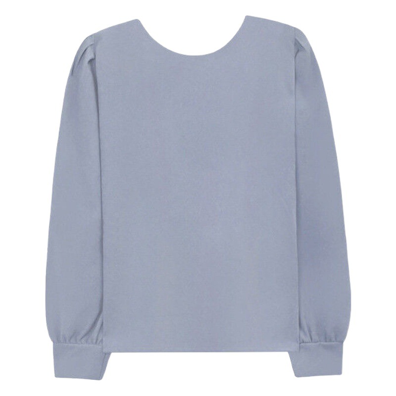Korean Style New Style Simple All-match Round Neck Long Sleeve Women's Top Stylish Design Sense Niche Stylish Age Reduction