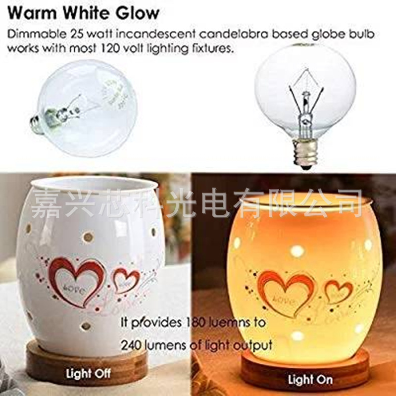 Picture of G 50 110 V120V25W E12 bulb American standard bulb aromatherapy lamp bulb string warm color dimmable