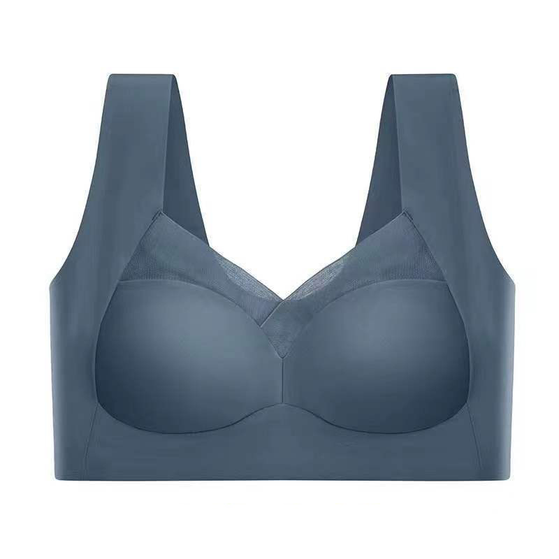 Picture of Spring and Summer Seamless Push-up Underwear Women's Small Chest Thin Adjustable Anti-sagging Paramilia Non-rimless Fixed Cup