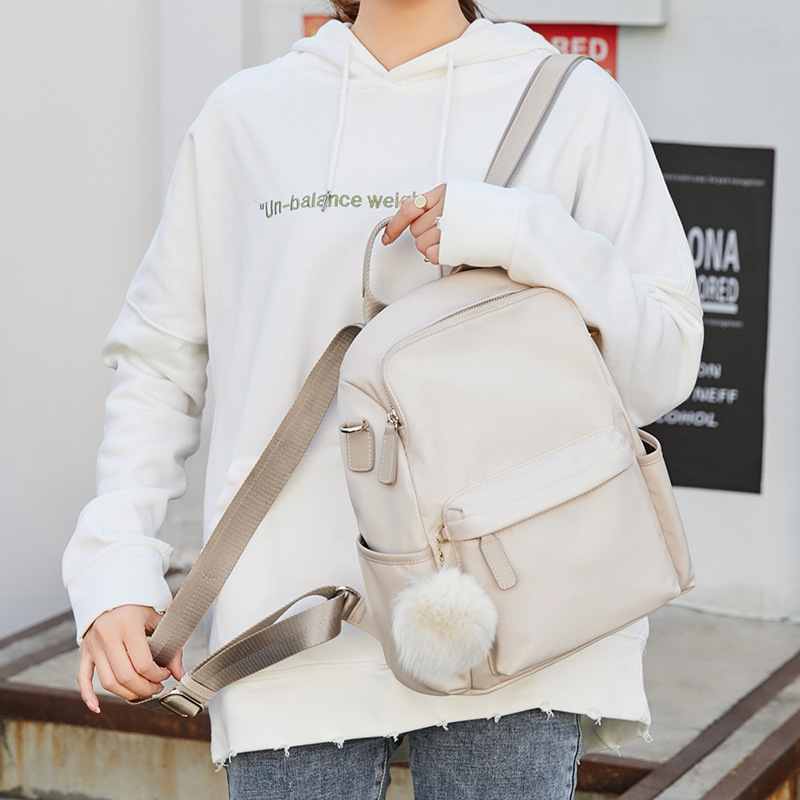 Picture of Fashion Casual Japanese-Korean Style 2024 New Anti-theft Women's Oxford Cloth Backpack Women's Large Capacity Simple Travel Bag