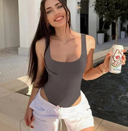 Picture of Europe and the United States cross-border foreign trade Amazon AliExpress independent station women's U-collar sleeveless vest tight jumpsuit