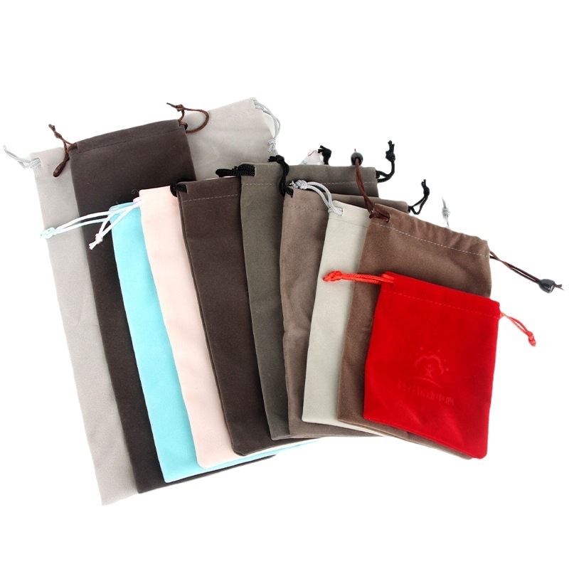 Black gray velvet velvet cloth bag girdle jewelry tableware hair dryer storage bag drawstring jewelry mini cloth bag