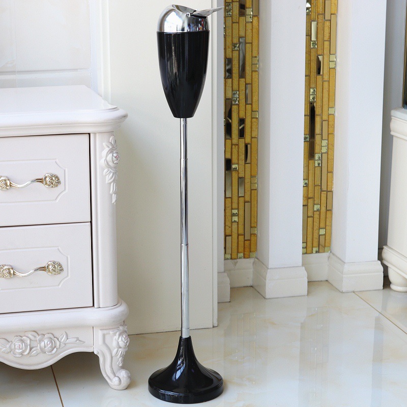 Picture of Popular Large Vertical Household Metal Ashtray, Creative Anti-Fly Ash Toilet Lift-Up Telescopic Floor Ashtray with Lid
