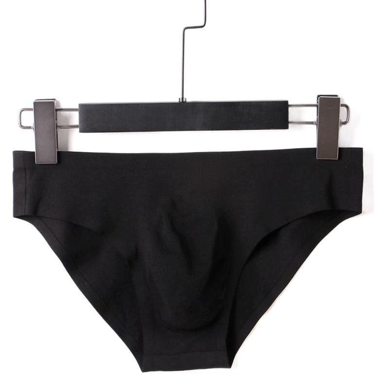 Men's seamless briefs 46 cotton 46 modal low waist breathable sexy 3DU convex underpants no stitching