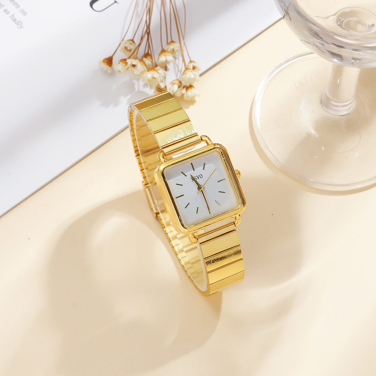 Picture of Internet Celebrity Ins Literary Retro Small Fresh Japanese and Korean Style Square Plate Versatile Simple Elegant Student Watch Women's Watch