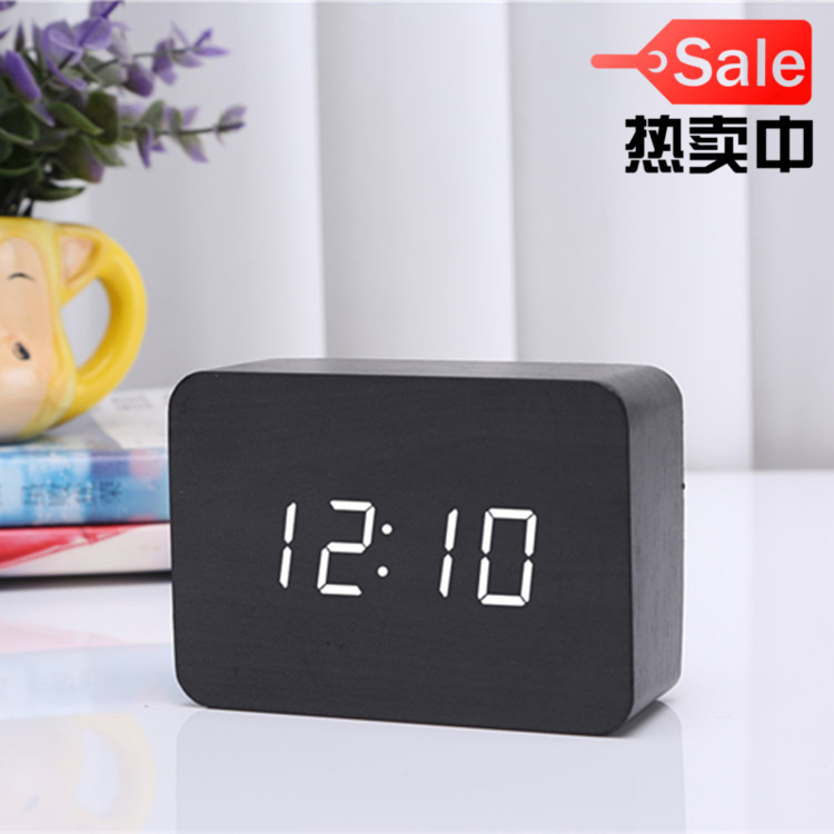 New Digital Gift Kidsren's Alarm Clock Creative Led Wooden Clock Multi-Functional Silent Clock Manufacturer Wholesale
