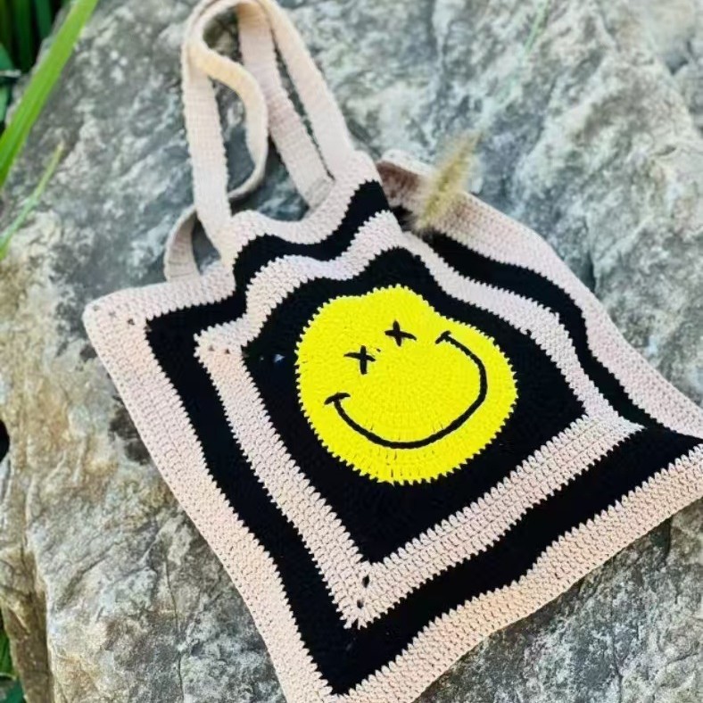 Smiling Face Bag Material Bag Finished Shake Tone Fast Hand Little Red Riding Book Same 38 x 40cm Best Friend diy Send Girlfriend