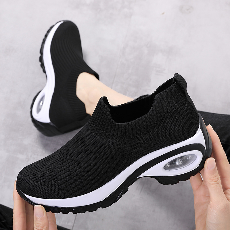 Picture of Autumn Casual Women's Shoes, Foreign Trade Air-Cushion Sneakers, Fly-Knit Breathable Lightweight Slip-On Women's Sneakers