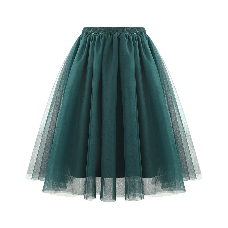 Picture of Amazon's New Skirt Women's Spring and Summer Trendy Fairy Style Large Size Mesh Tutu Skirt Large Size Slimming