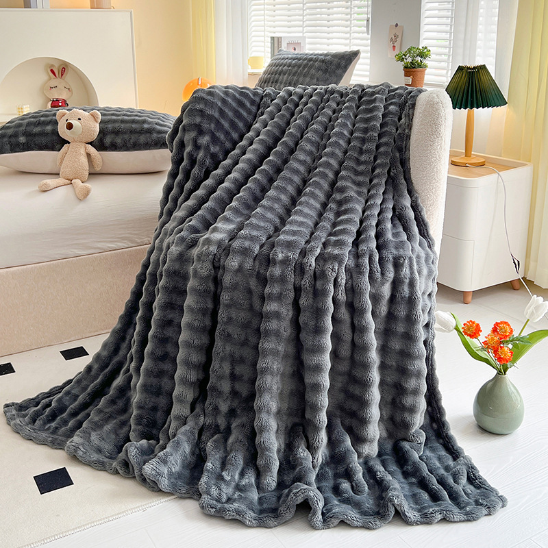 Picture of Ins Style Blanket Class A New Style Curled Bubble Velvet Casual Nap Blanket Thickened Blanket Sofa Cover Blanket Universal for All Seasons