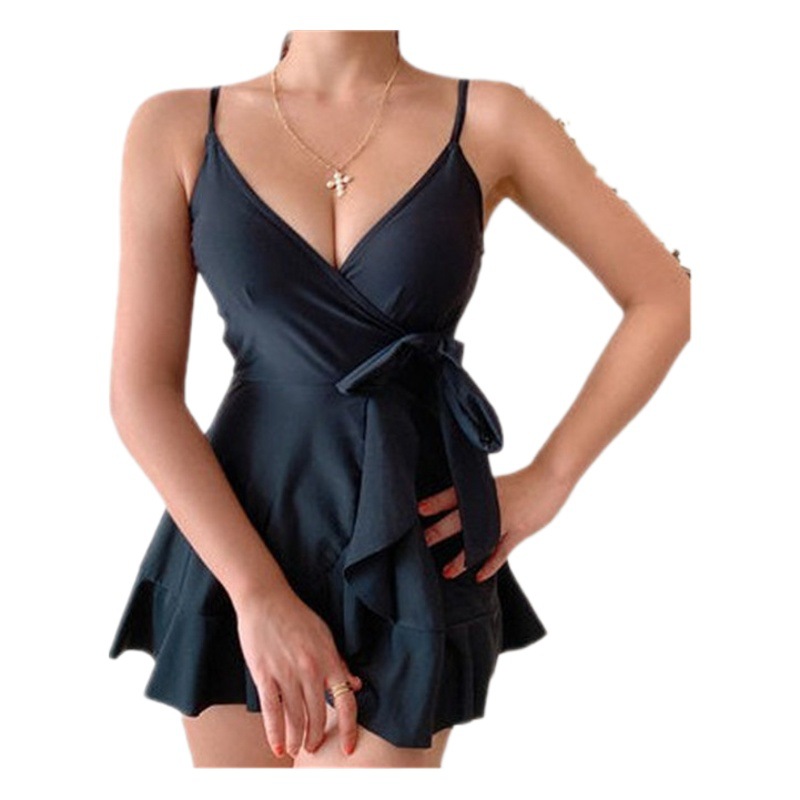 SOURCE manufacturer supply ins style Korean style new Conservative belly covering skirt one-piece hot spring swimsuit for women one-piece delivery