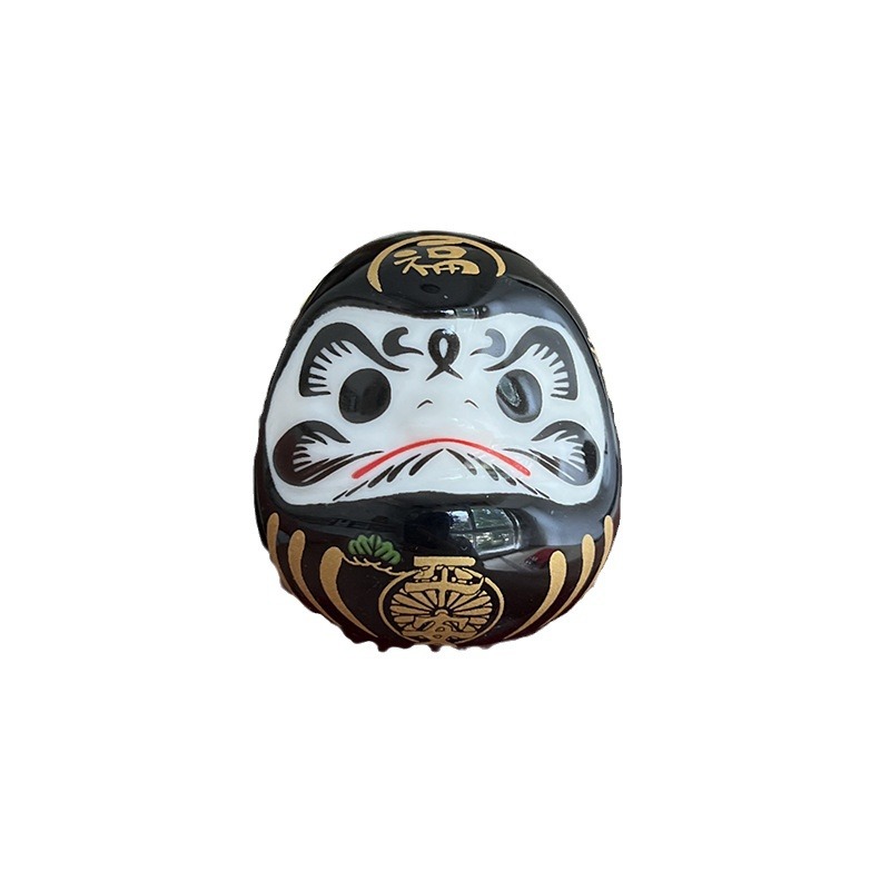 Picture of Japanese-style Dharma ornaments Japanese ceramic Dharma eggs Kaiyun Dharma trumpet mini lucky cat car decorations