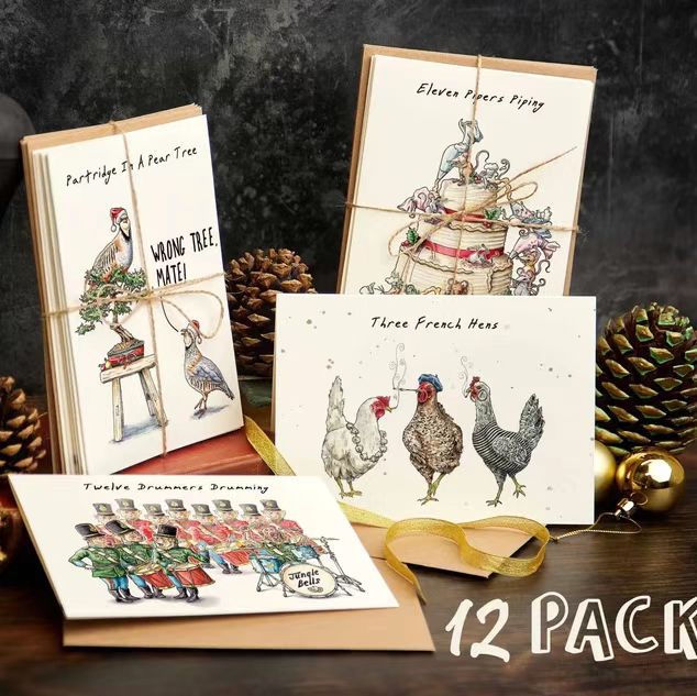Picture of 2022 cross-border new two Days Of Christmas Card Set(12PCs)