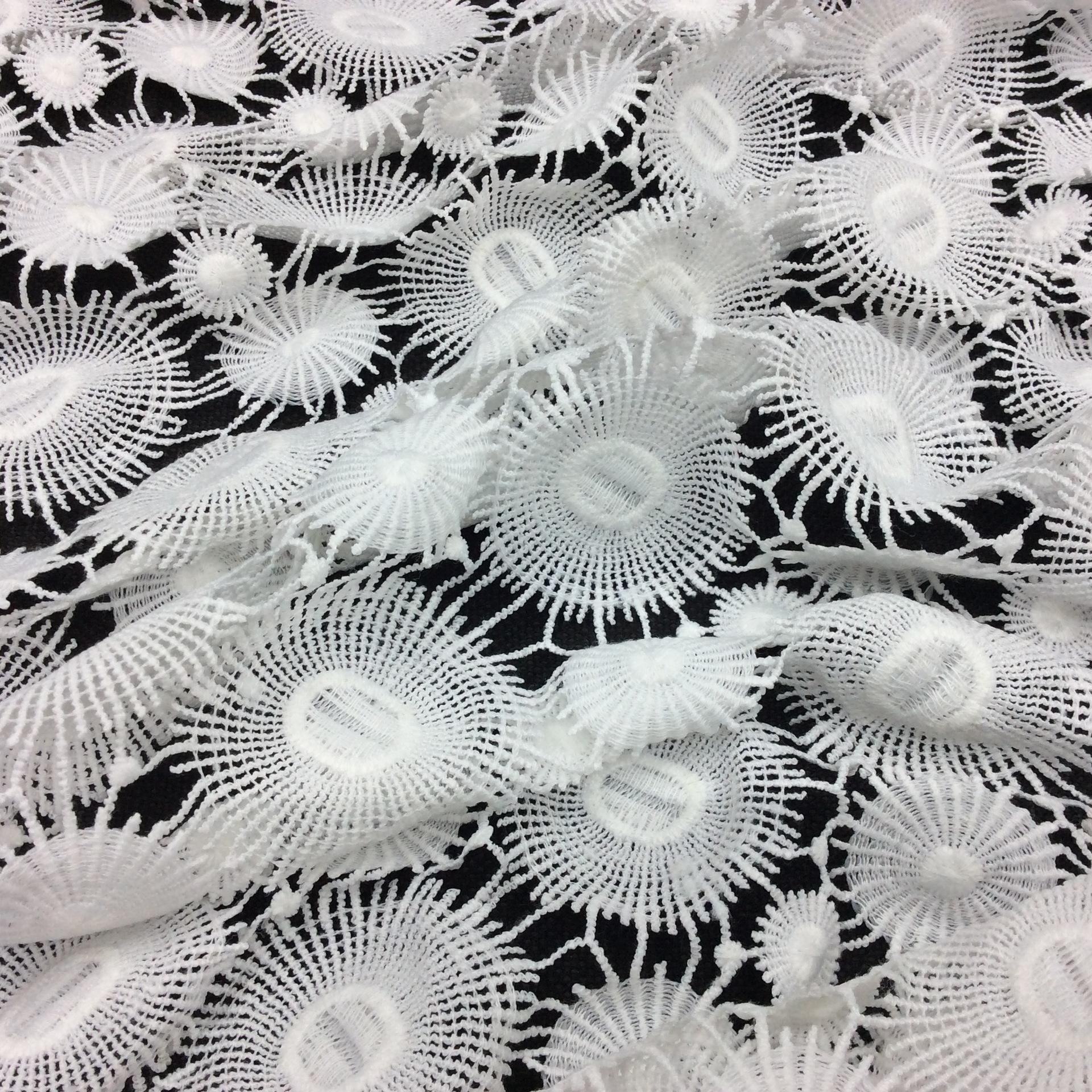 Water-Soluble Milk Silk Fabric, Exquisite Embroidered Lace, Dandelion Asymmetrical Clothing Accessories, Handmade DIY Lace Cloth