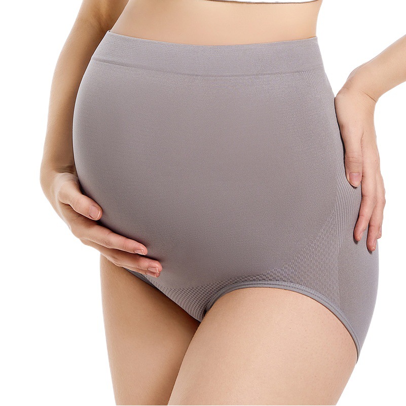 Pregnant women's high waist seamless belly support underwear pregnant women's comfortable plus size seamless non-binding mid-late maternity briefs