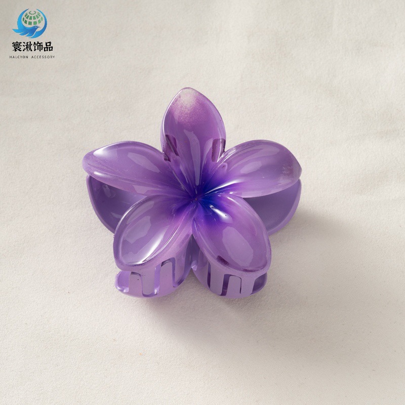Picture of Cross-border egg flower clip large high-grade gradient Flower hairpin back head updo ponytail shark clip headdress