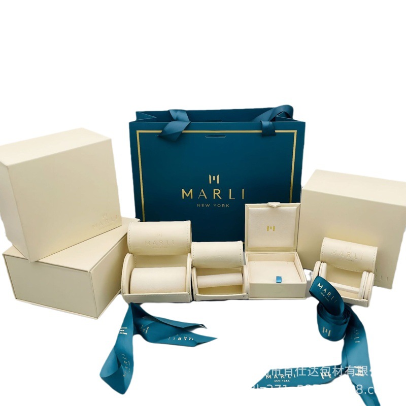 Marli Mary Pu Material Jewelry Box Ring Box Pair Ring Box Necklace Box Bracelet Set Box Business Gift Box Jewelry