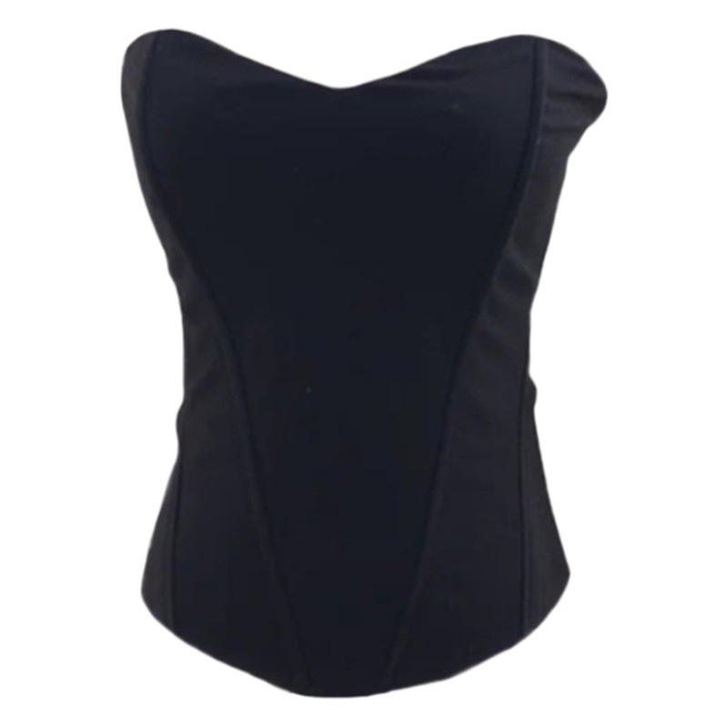 Fishbone Body Shaping with Built-In Breast Pads, Chest-Wrapped Vest, Feminine, Slim, High-Waisted, European and American Style Fashion Bra, Fishbone Tube Top