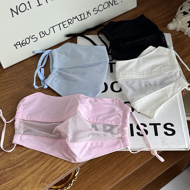 Eye Corner Breathable Mask Women's Summer Ultraviolet Protection Summer Thin Mesh Sunscreen Full Face Sunshade Stereoscopic Mask