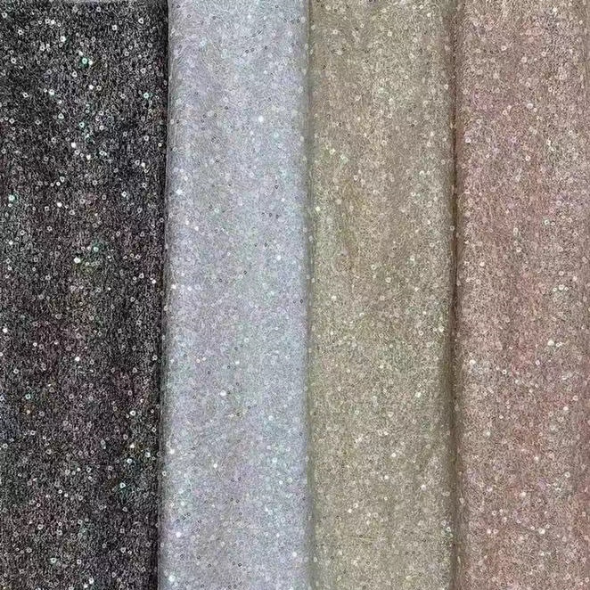 New Mesh Sequin Embroider, Cut Out Mesh Small Fragrant Style Embroider Cloth, Curtain Wedding Dress, Children's Clothing Fabric