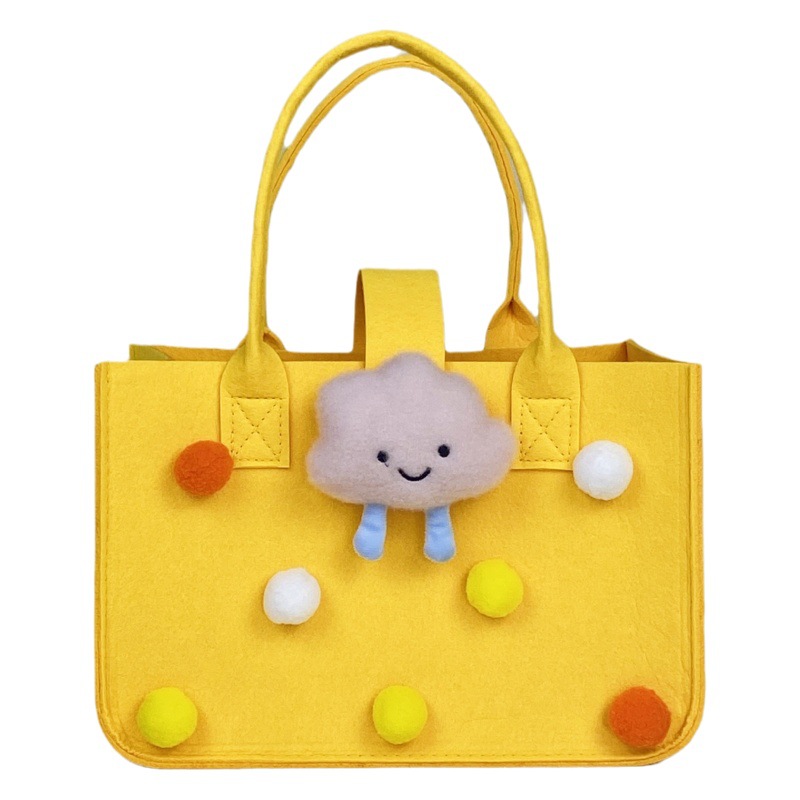 in stock wholesale explosions cartoon felt bag handbag can be processed baby hand gift network red with factory supply