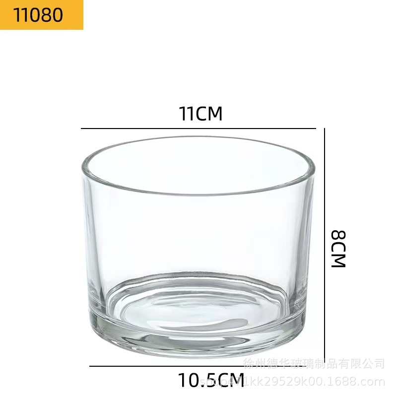 Picture of Transparent candle cup glass jar bedroom romantic Candlestick cup color frosted glass container aromatherapy empty cup with lid