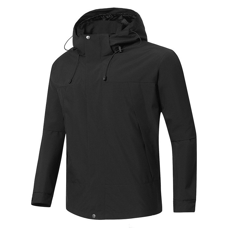 Men's Jacket Autumn Outdoor Waterproof American-Style Windbreaker Plus Size Casual Coat with Logo Workwear