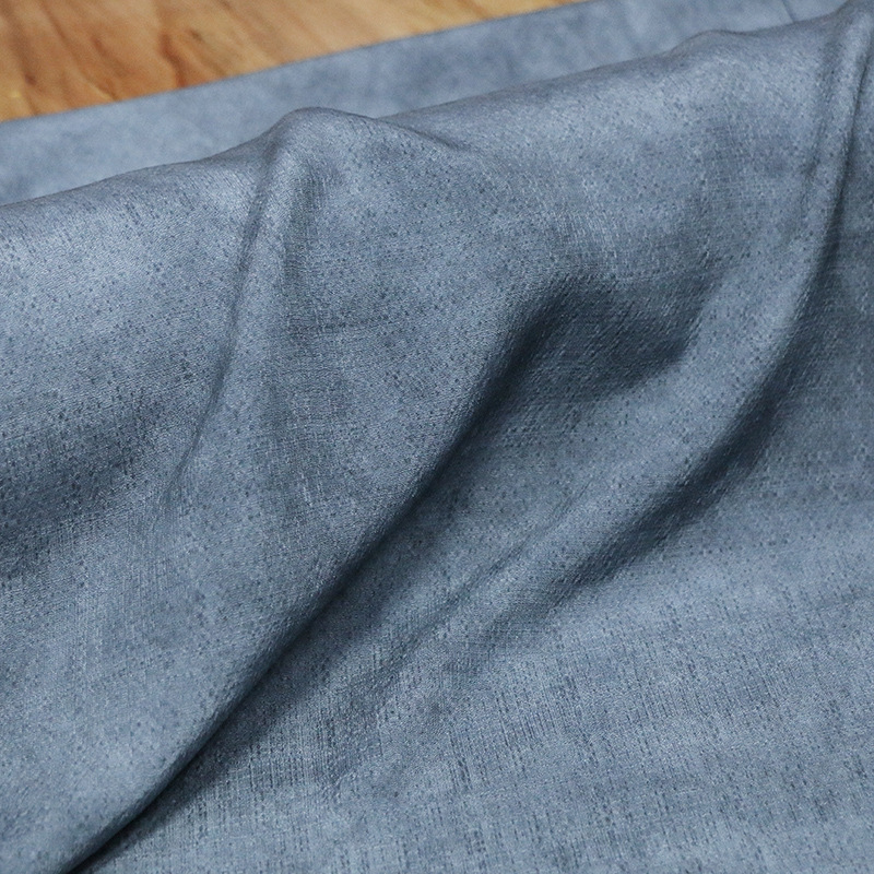 【Dirty Gray Mist Blue】Natural Tussah Silk Dirty Dyeing Craft Handmade Fried Color Fabric Chinese Retro Designer Face