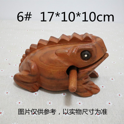 Picture of Thailand Frog Wood Carving Ornaments Hand Carved Toad Wood Fish Creative Sound Toy Solid Wood Toad Wood Frog Craft