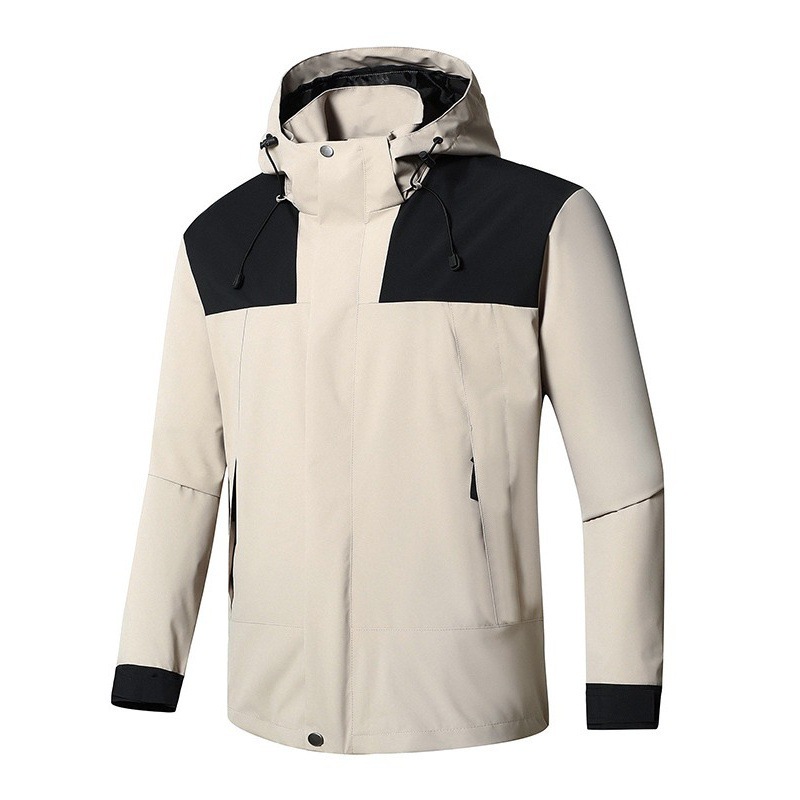 Picture of Men's Jacket Autumn Outdoor Waterproof American-Style Windbreaker Plus Size Casual Coat with Logo Workwear