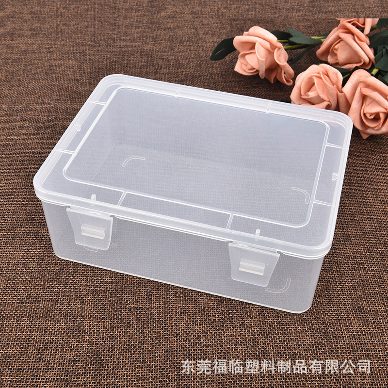 Transparent PP Plastic Box with Lid Large Box Accessories Parts Box Large Storage Box Tool Original Box EKB555