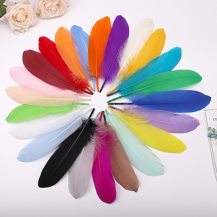 Supply wholesale diy feather hard big floating feather wedding wedding dress toddler handmade decorative material mask feather