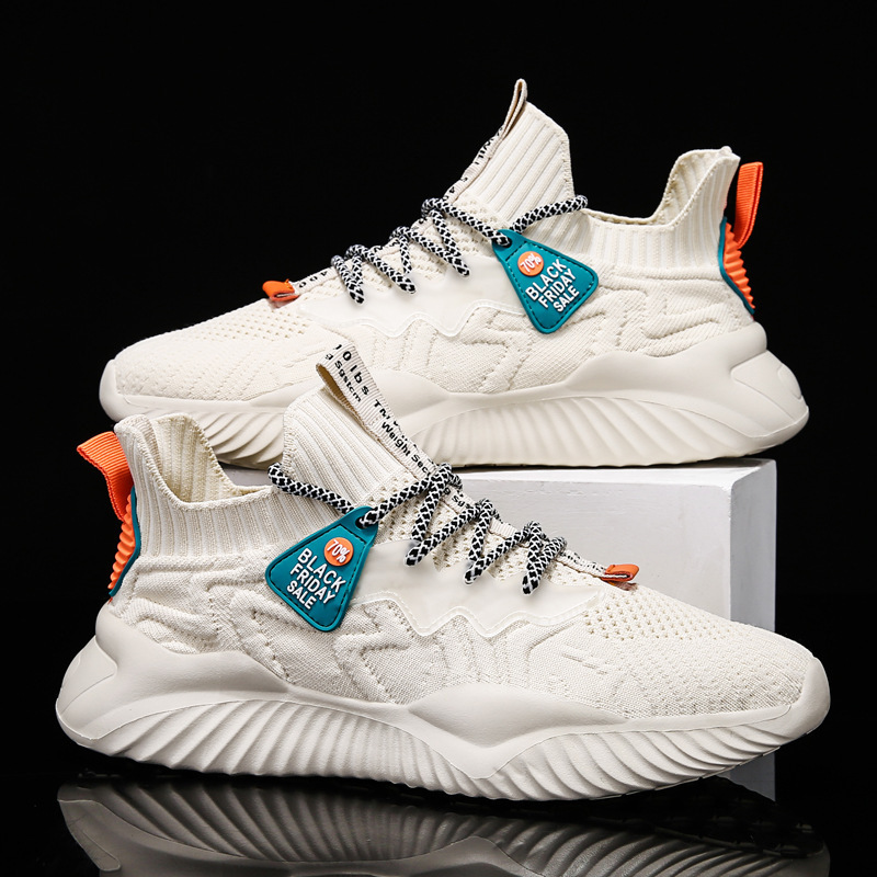 Picture of 2025 Spring and Summer Men's Shoes Korean Style Fashion Casual Shoes Low-Top Easiest for Match Slip-On Fly Knitted Breathable Men's Sports Shoes