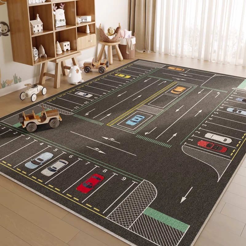 Picture of Carpet Living Room Children's Room Layout Reading Area Parking Lot Early Education Center Floor Mat Climbing Mat Bedroom Study Mat
