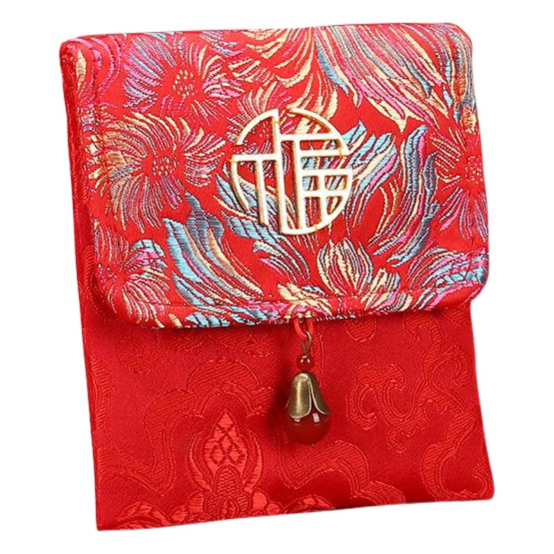 Tongfu C018F New Year's lucky red envelope half-fold pack small size mini gift birthday full moon bag