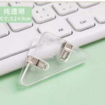 Picture of Internet Red Triangle Clip Student Test Paper Storage Side Angle Clip Folder Stationery Book Anti-roll Artifact Office Long Tail