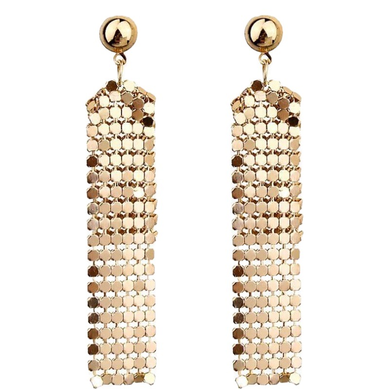 Korean Creative Fashion New Metal Sequins Trend European Station Beautiful Goddess Earrings All-match Earrings Accessories