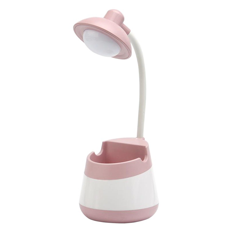 Cross-Border Led Rechargeable Desk Lamp Ins Pen Holder Mobile Phone Holder Eye Protection Lamp Study Dormitory Desktop Lamp Kidsren's Gift