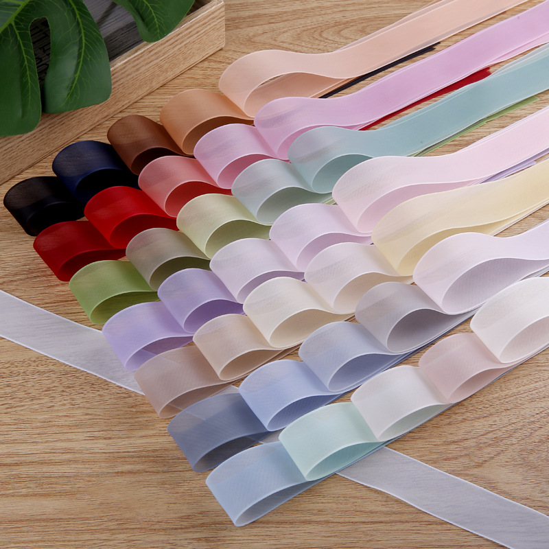 Hazy Jelly Snow Yarn Ribbon Handmade diy Bow Hair Accessories Shoes Flower Accessories Gift Box Flowers Packaging Ribbon