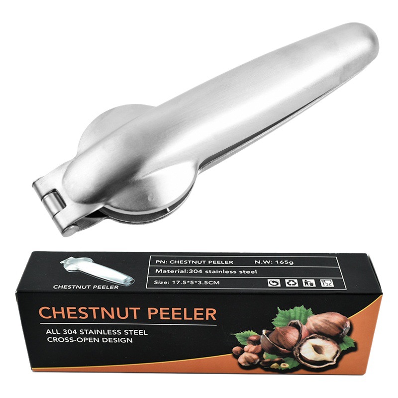 Picture of 304 stainless steel chestnut clip cross chestnut clip household nut opener kitchen tool walnut clip chestnut clip