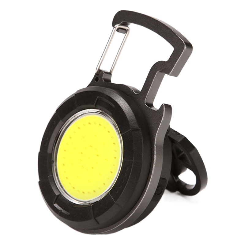 Cross-border new mini flashlight keychain lamp carabiner portable work lamp cap clip lamp flashlight
