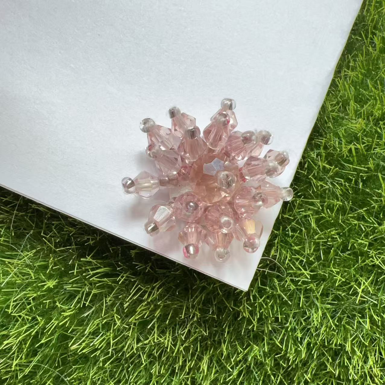 Picture of Handmade String Crystal Beads Flower Bud Accessories Clothing Shoes Flower Decoration Earrings Handmade DIY Accessories Flower Accessories Accessories