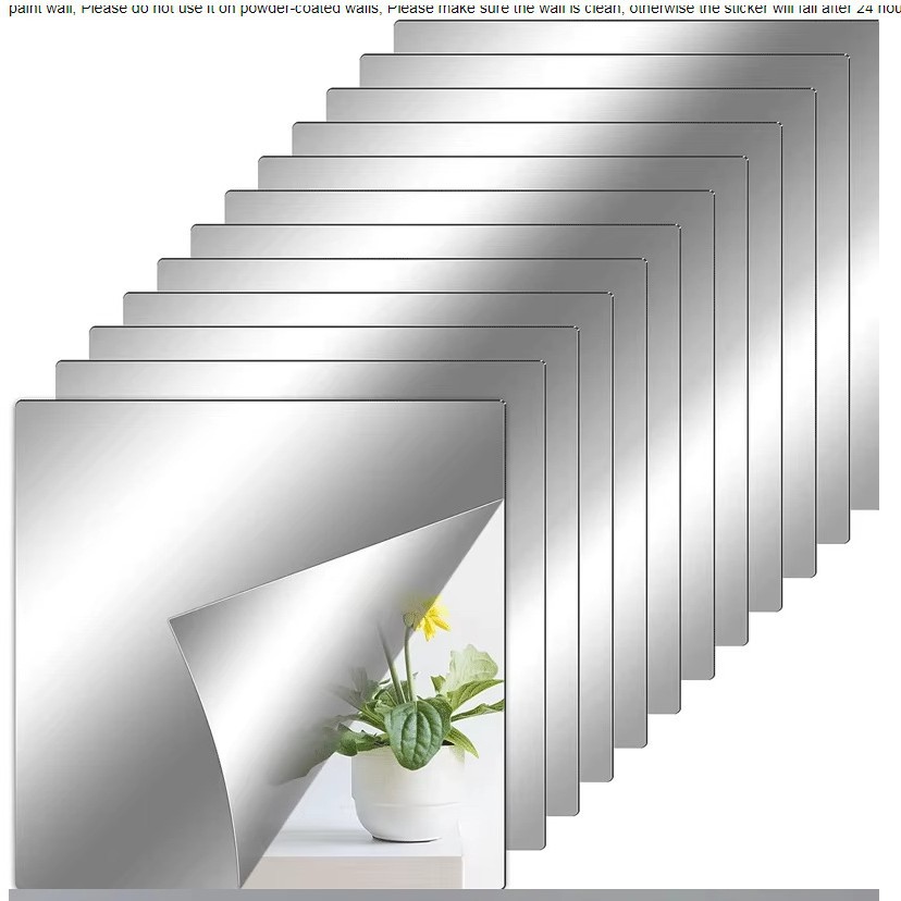 Photography Cardboard Props Wholesale Mirror Stickers Can Be Cut at Will Glass Stickers 15X15Cm30X30Cm Various Sizes