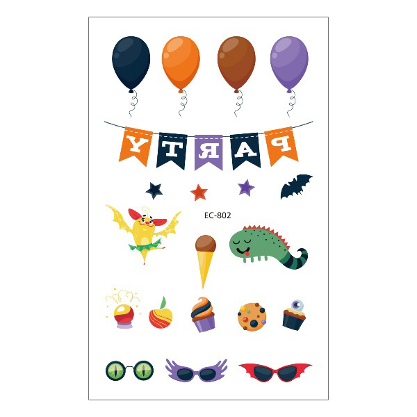 Picture of New Halloween Tattoo Sticker Funny Cartoon Fun Children Tattoo Sticker Disposable Tattoo Sticker Disposable